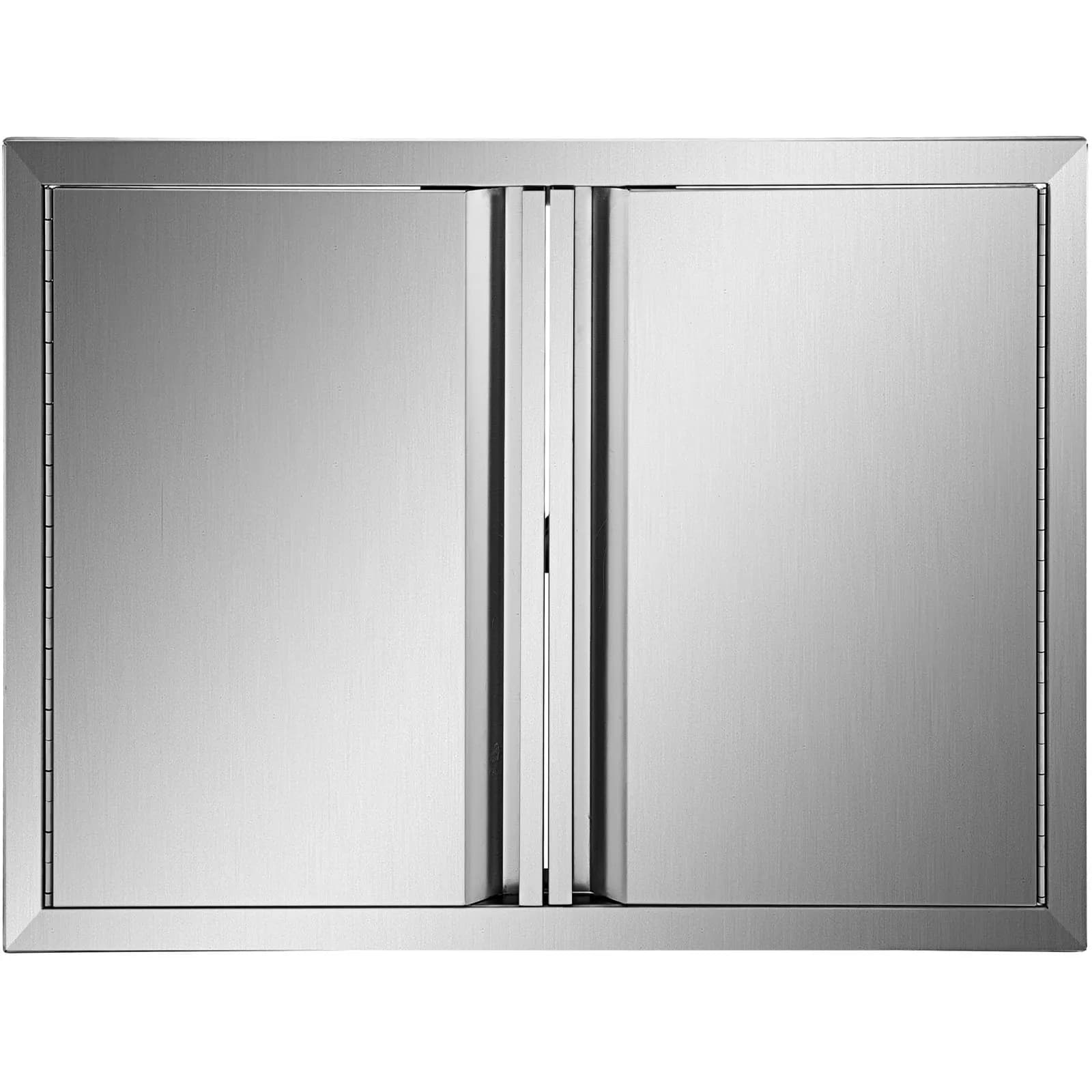 SucceBuy Porta di accesso per armadietto per barbecue in acciaio inossidabile con maniglia da incasso per cucina interna/esterna BBQ Island Lavello da cucina Camino