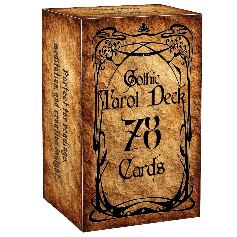 Mazzo di tarocchi gotici vintage da 78 carte, dimensioni 13x8 cm, include una guida in carta per principianti per navigare tra le scelte e per il risveglio spirituale