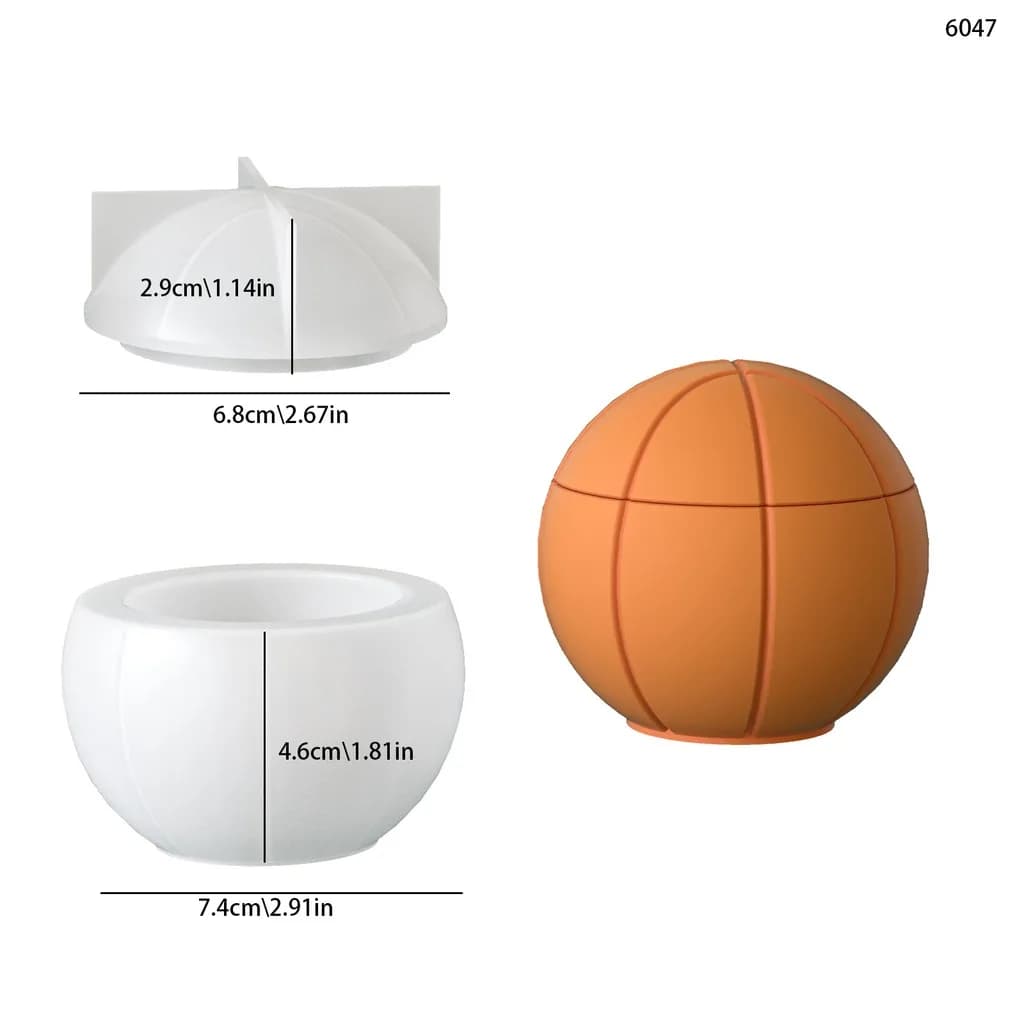 3d Round Silicone Mold Flexible Plaster Storage Jar Mold Resin Diy Mold Modern Minimalist For Commercial Craft Creation Home