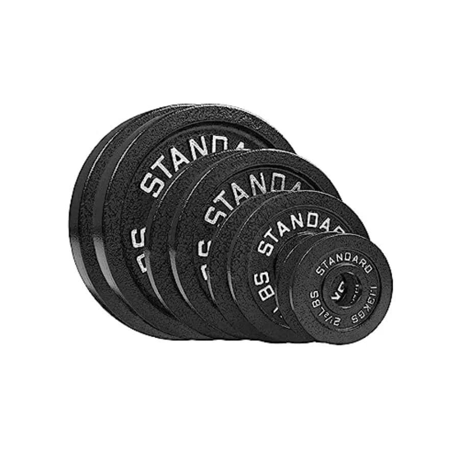 Set di piastre pesi in acciaio da 85 libbre - Rivestimento premium centrale da 2 pollici 2x 25 libbre, 10 libbre, 5 libbre e 2,5 libbre per bilancieri di sollevamento pesi