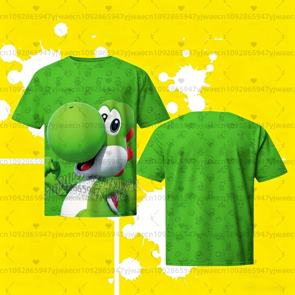 T-shirt Super Mario Bros. Yoshi Peach 2026 per uomo, bambino e donna - Maglietta estiva a maniche corte per bambini, simpatiche magliette di compleanno