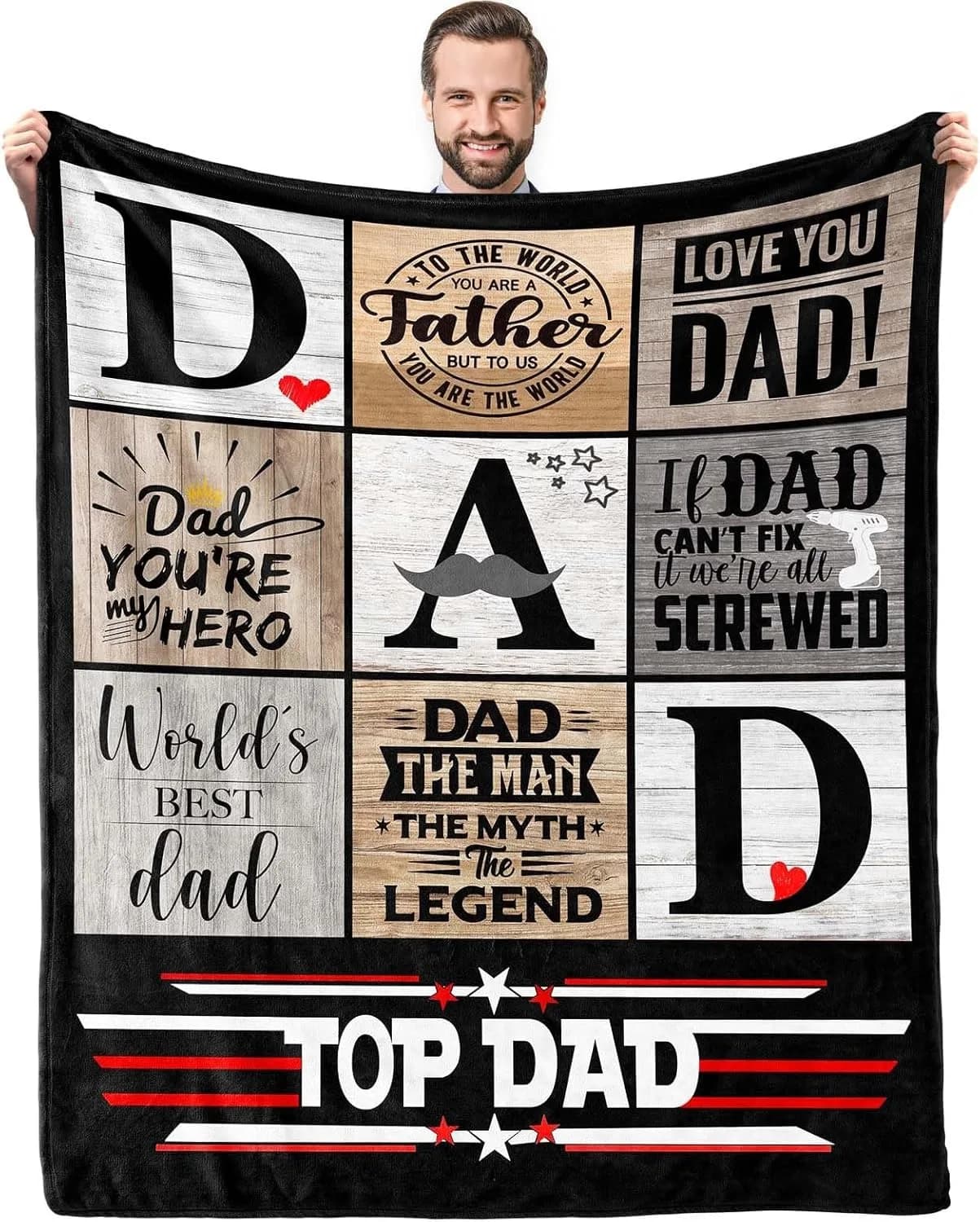Perfect Gifts to Dad Blankets for Father's day Mother's Day Anniversary Birthday for Mom Son Daughter Grandpa Grandma Aunt Throw