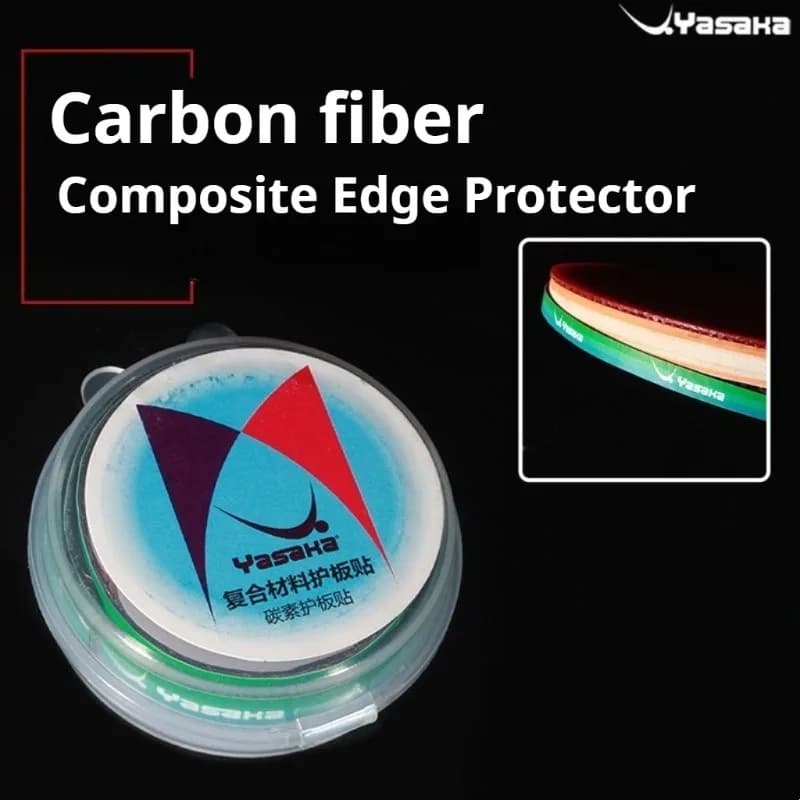 Nastro per bordi in fibra di carbonio intrecciata Yasaka per racchetta da ping pong Materiale TPU autoadesivo Striscia di protezione per bordi di pipistrelli da ping pong
