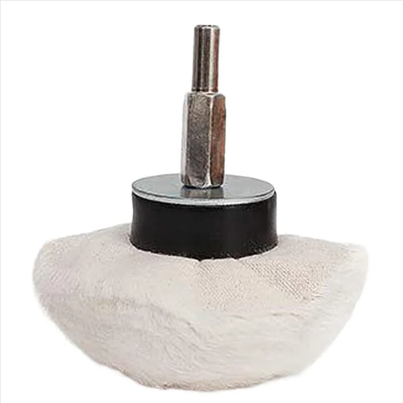 Strumento per la pulizia dell'auto per lucidatura a cono cilindrico a fungo con ruota in tessuto di cotone cerato lucidato a specchio
