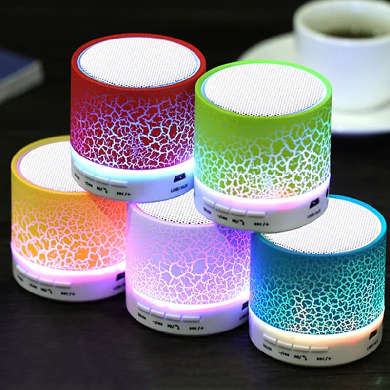Mini Bluetooth Speaker Wireless LED Speaker Colorful TF Subwoofer USB Soundtrack Portable MP3 Music for PC for Car Smartphone
