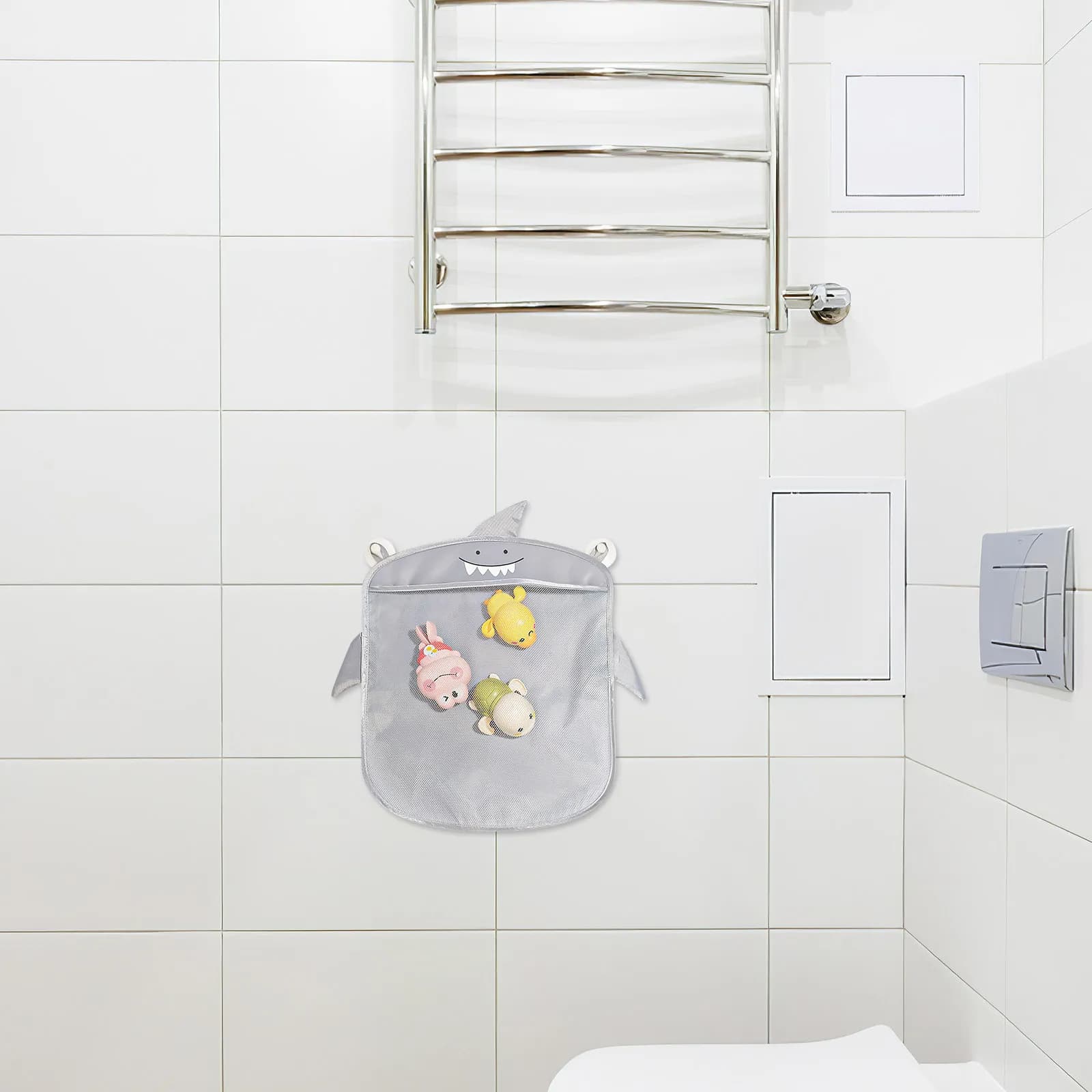 Organizer a Rete per Vasca da Bagno per Neonati, Borsa a Rete Impermeabile con Ampia Apertura, Portaoggetti da Appendere per Vasca, Bagno, Angolo Vasca, Porta Giocattoli