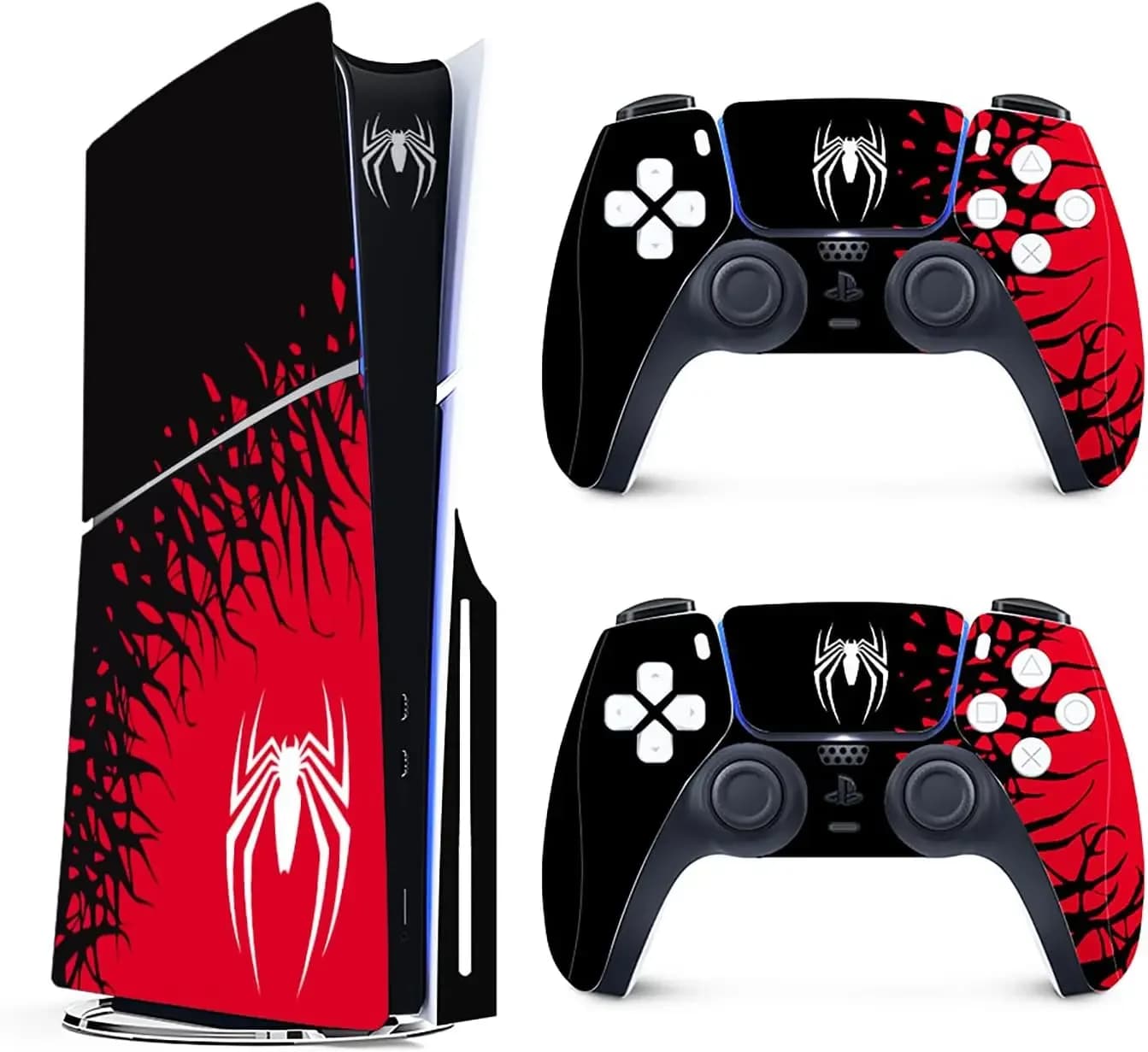 Pelli di copertura in vinile per Playstation 5 Slim Console Set di involucri per la pelle di supereroi per accessori adesivi per controller PS5 Disc Edition
