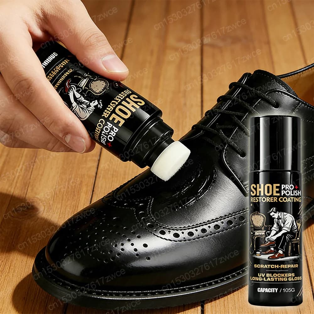 Rinnovatore per scarpe in pelle, lucidante, cera rinnovatrice trasparente per borse e scarpe, agente di rivestimento, ripristina la lucentezza nera, lucidante per plastica
