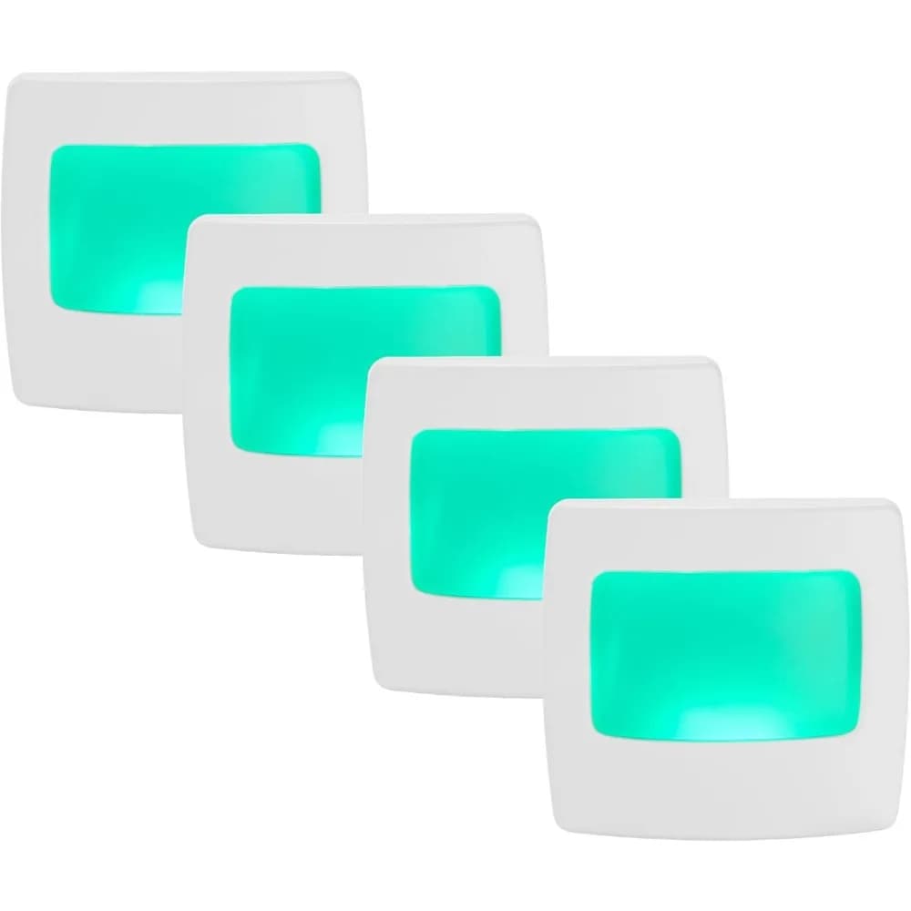 Mini luce notturna a LED verde sempre accesa, da collegare alla presa, per camera da letto, bagno, cucina, cameretta, corridoio, scale, confezione da 4