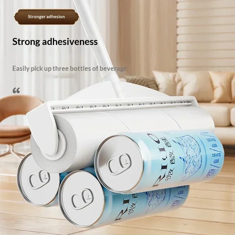Retractable Lint Roller Long Handle Extendable Pet Hair Remover Refillable Sticky Roller Lint Remover Brush for Clothes Sofa