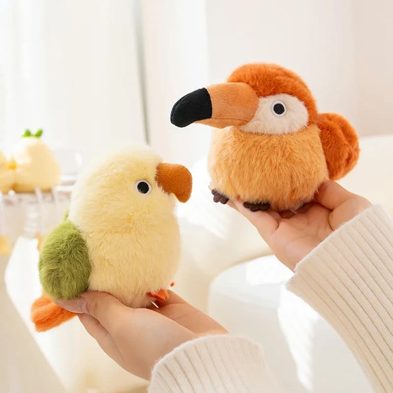 Peluche Realistico di Pappagallo, Morbido e Soffice, Bambola di Peluche, Simpatico Mini Pappagallo per Collezionisti e Decorazione Casa
