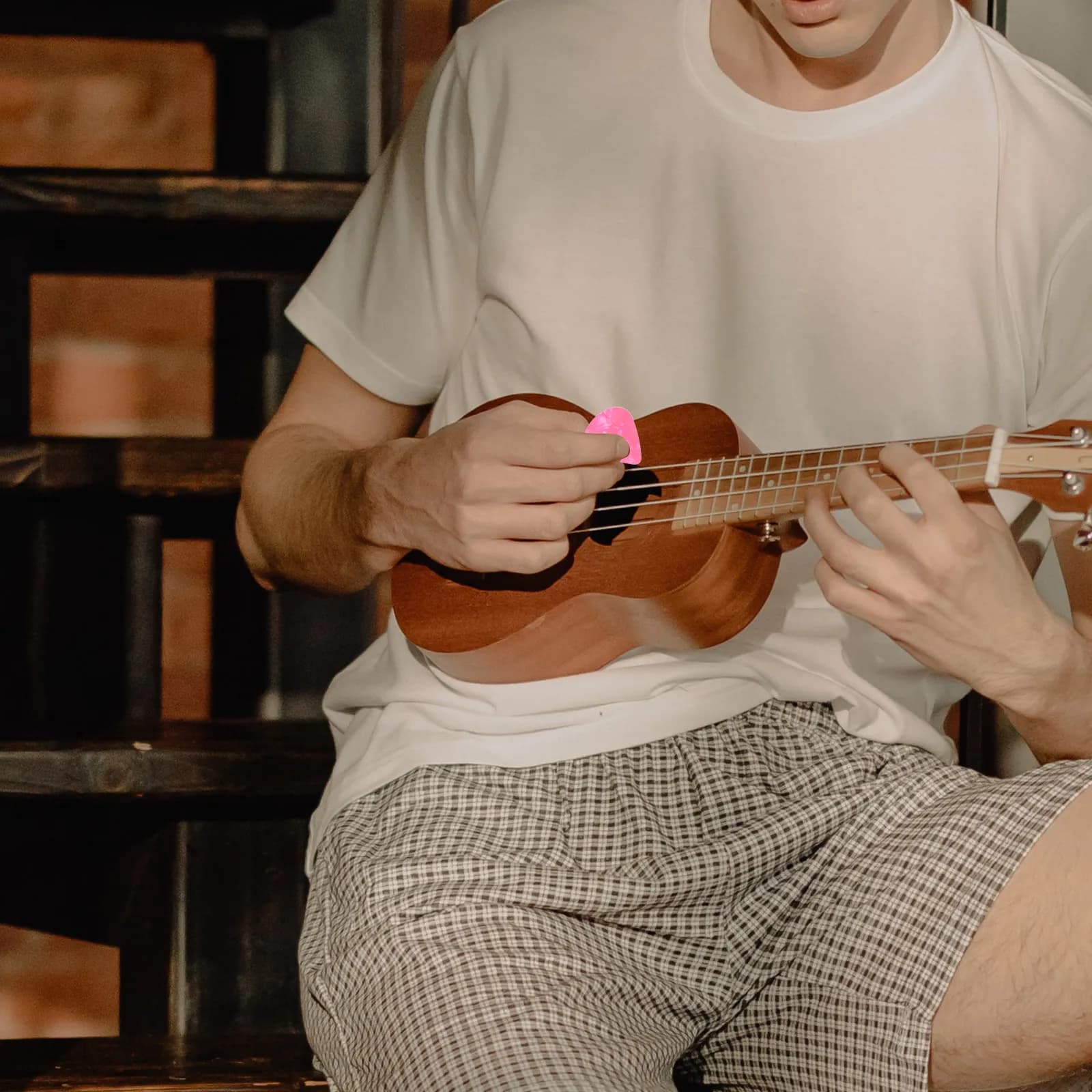 1 set di plettri per chitarra con custodia, plettri in plastica resistente per strumenti a corda elettrici folk, accessori per chitarra