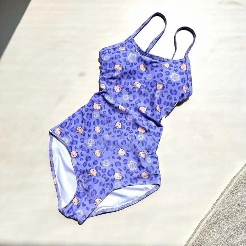 Hello Kitty Sanrio Bath Costume, Creative Carton, New Swimwear by Race, Fashion Kawaii, for Girls, Pool Party, Hot Sale