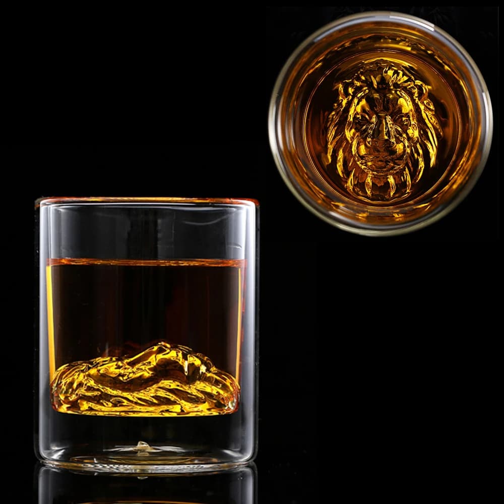 Mighty maschio testa di leone bicchiere da whisky a doppia parete bicchiere da Cocktail creativo bicchieri da vino bicchiere bicchieri da birra bicchieri da birra