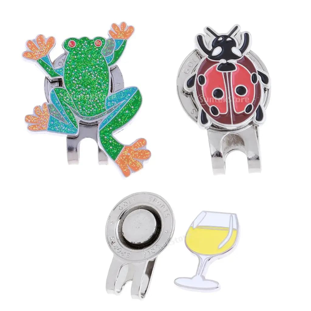 Novità clip magnetica per cappuccio con pennarello per palline da golf, adatta per visiera da golf, regalo per golfisti, rana sia per donne che per uomini