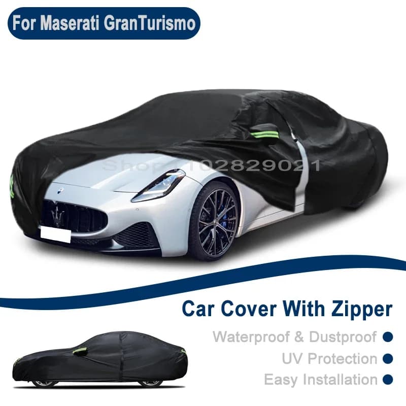 Copertura Completa per Auto da Esterno per Maserati GranTurismo - Design con Cerniera Laterale, Impermeabile, Antipolvere, Protezione Solare