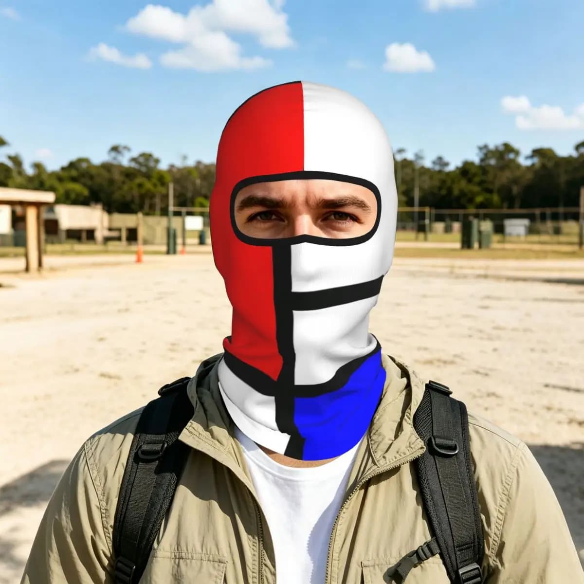 Piet Mondrian Composition Color Block With Red Yellow And Blue Balaclava Full Face Mask Sun Protection Neck Gaiter For Cycling