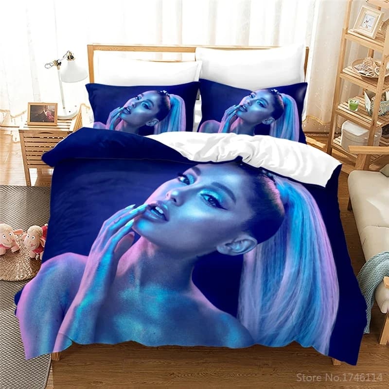 Fashion Sexy Girl Ariana Grande 3D Bedding Set Duvet Cover With Pillowcase Set Home Textile Bedclothes Twin Full Queen King Size