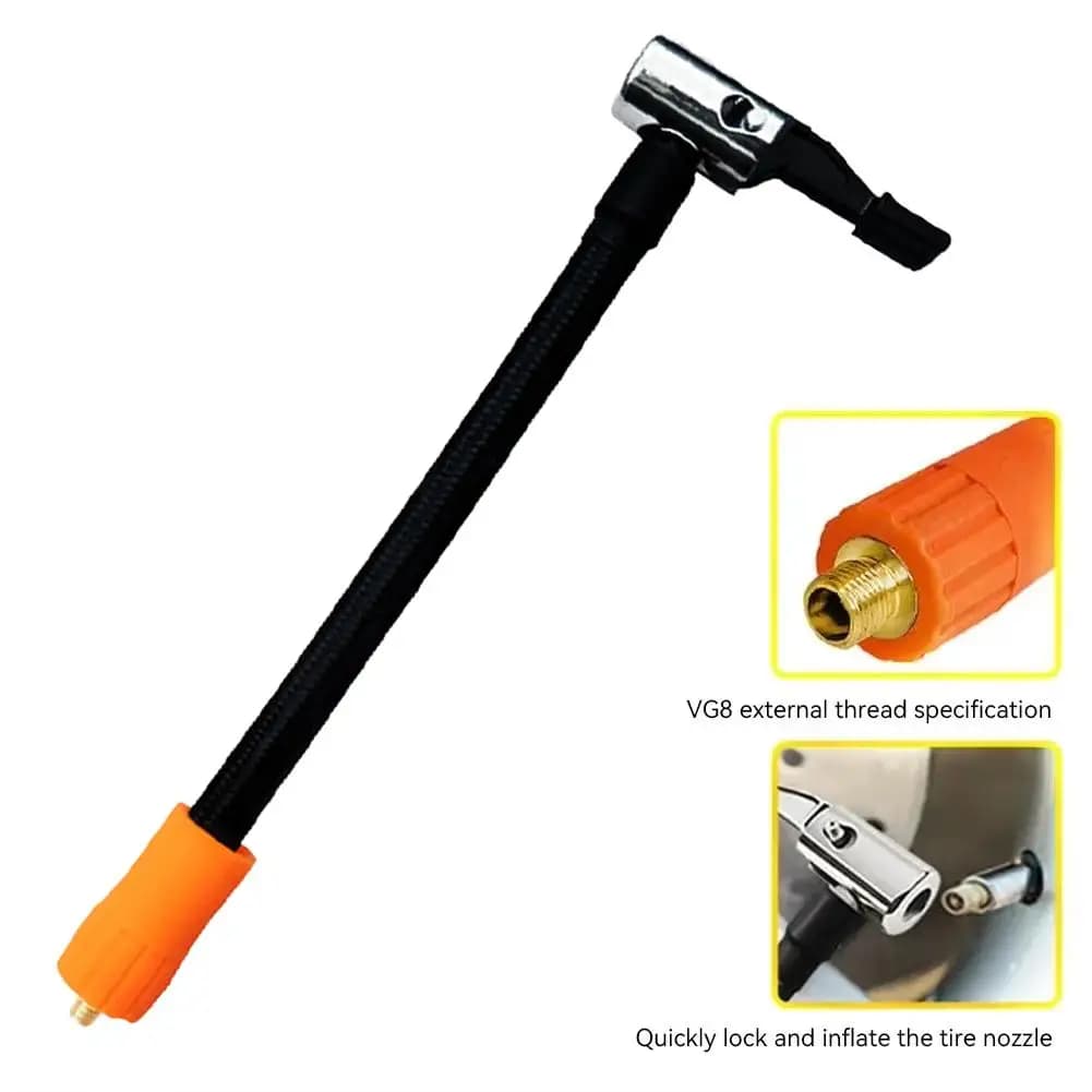 Tubo di Prolunga per Pompa d'Aria Auto con Connettore in Rame per Gonfiaggio Rapido, Accessori per Pompa d'Aria per Auto e Moto