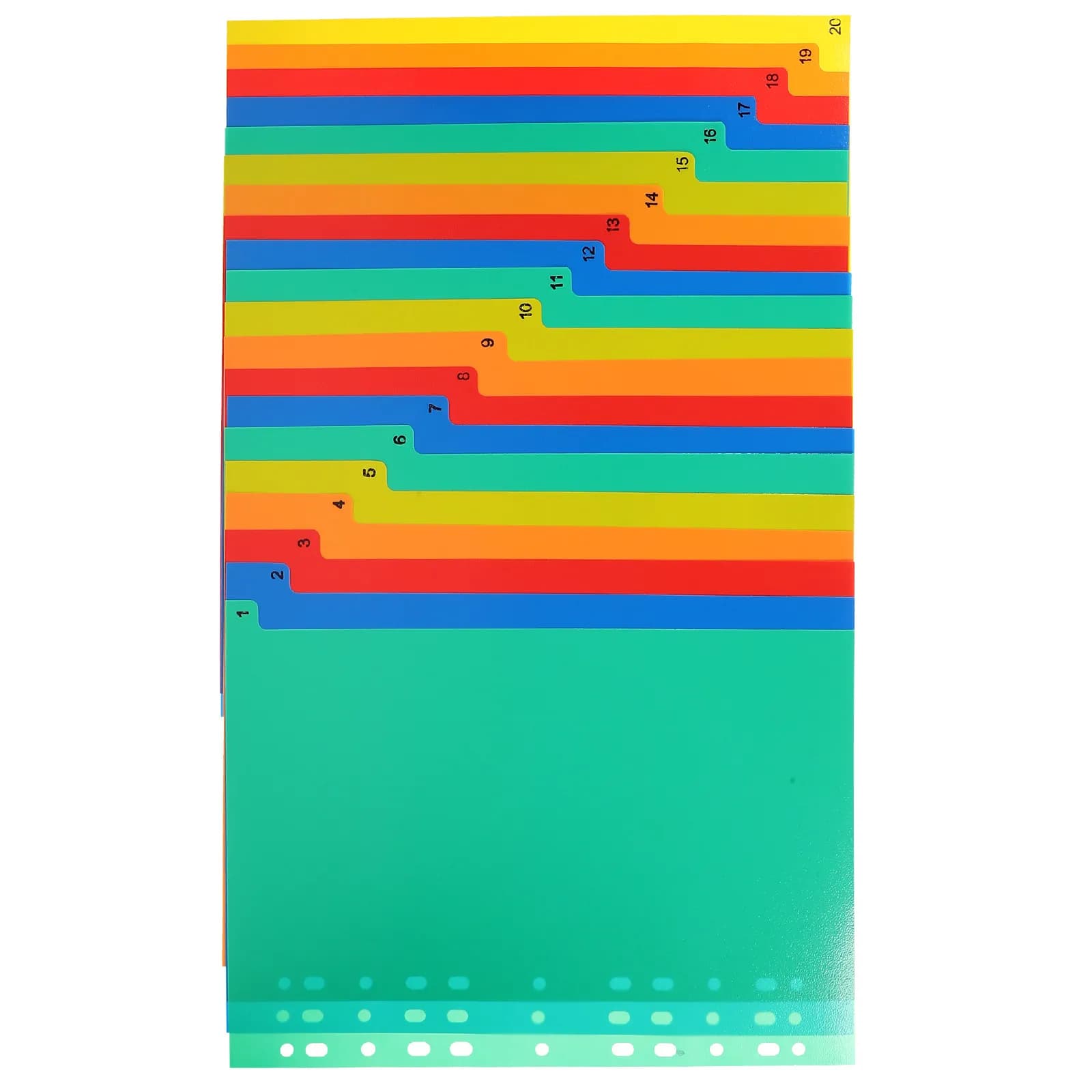 20 divisori per raccoglitori in plastica, separatori di pagine con etichette scrivibili per quaderni, agende, organizer, classificazione documenti, uso ufficio