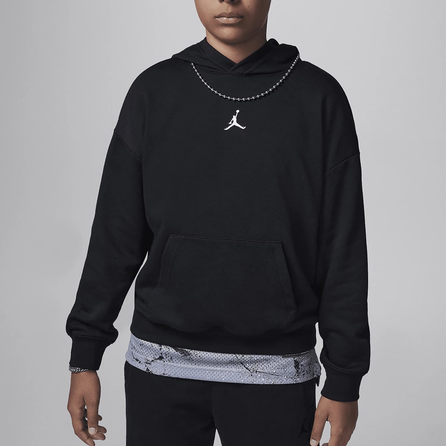 Felpa con cappuccio casual sportiva da esterno per bambini Nike JORDAN originale HQ8705-010