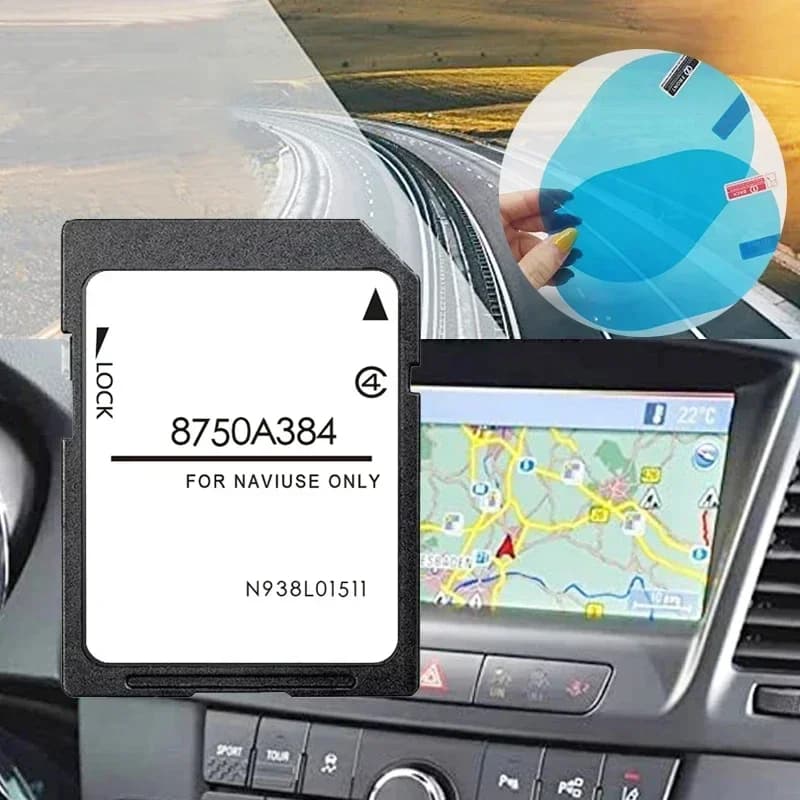 Versione Mappa Europa UK 2021 per Mitsubishi Outlander Lancer ASX, Scheda SD per Navigazione Auto 8750A384, Navigatore Satellitare con Pellicola Antiappannamento
