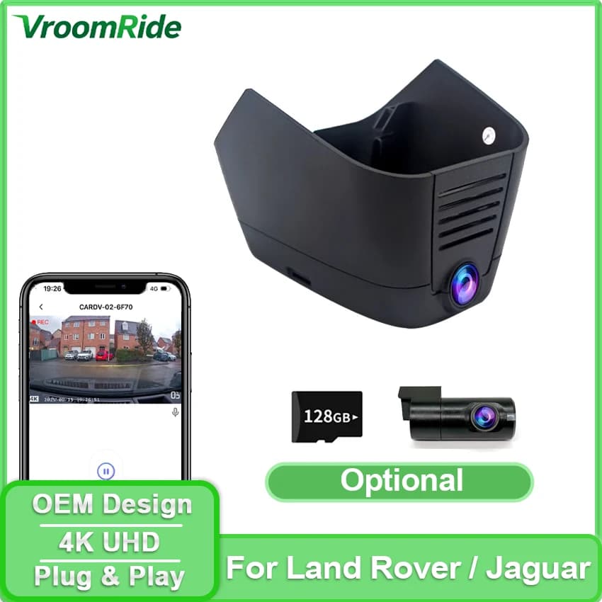 Videoregistratore per auto per Land Rover Evoque (L551) 2020~2022, per Jaguar XF XE F-PACE 2021~2022, 4K 2160P, connessione WIFI APP, Dashcam per Evoque