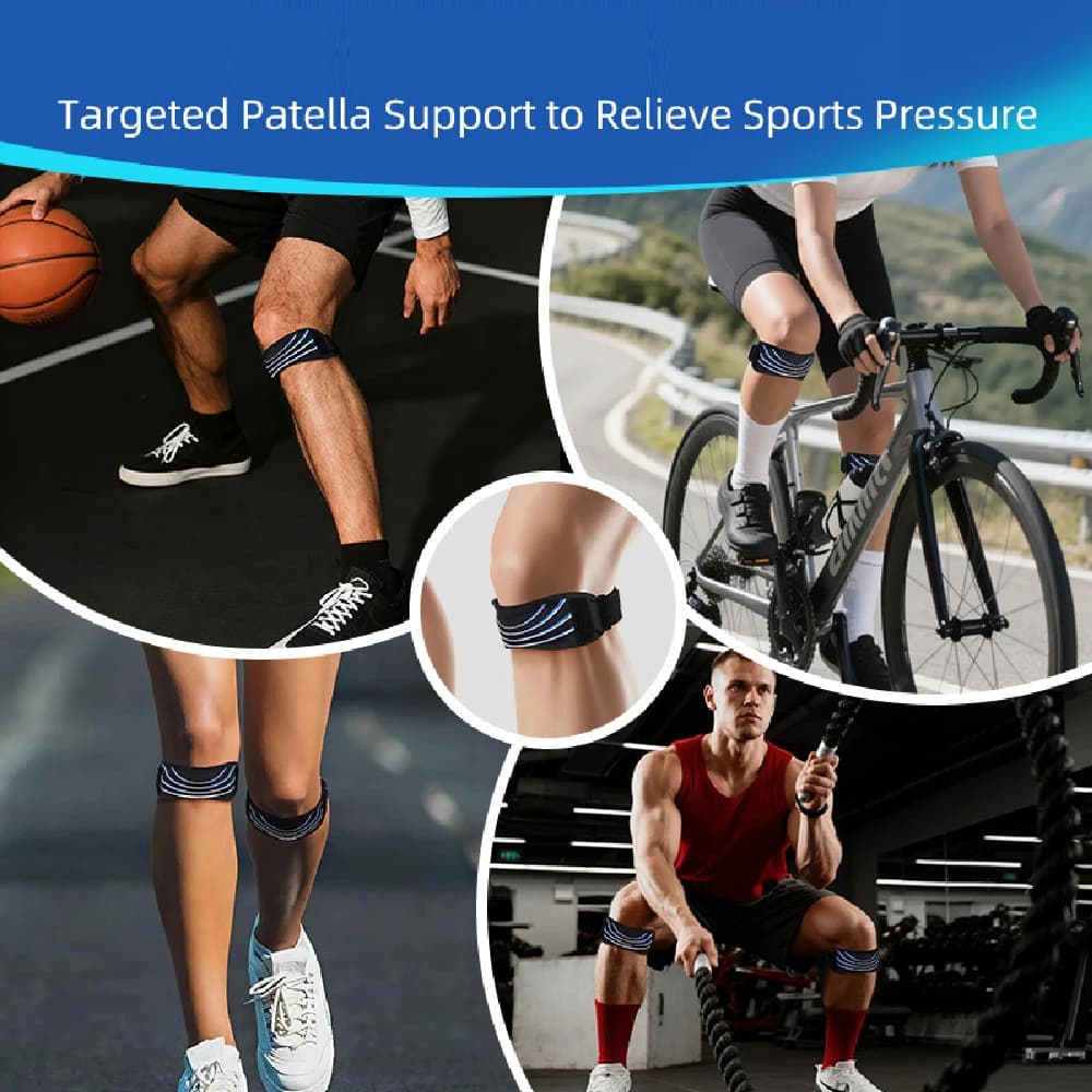 1/2 Pezzi Fascia di Supporto per Tendine Rotulee - Fascia per Ginocchio per Uomini e Donne, Supporto per Ginocchio per Corsa, Basket, Escursionismo, Pallavolo
