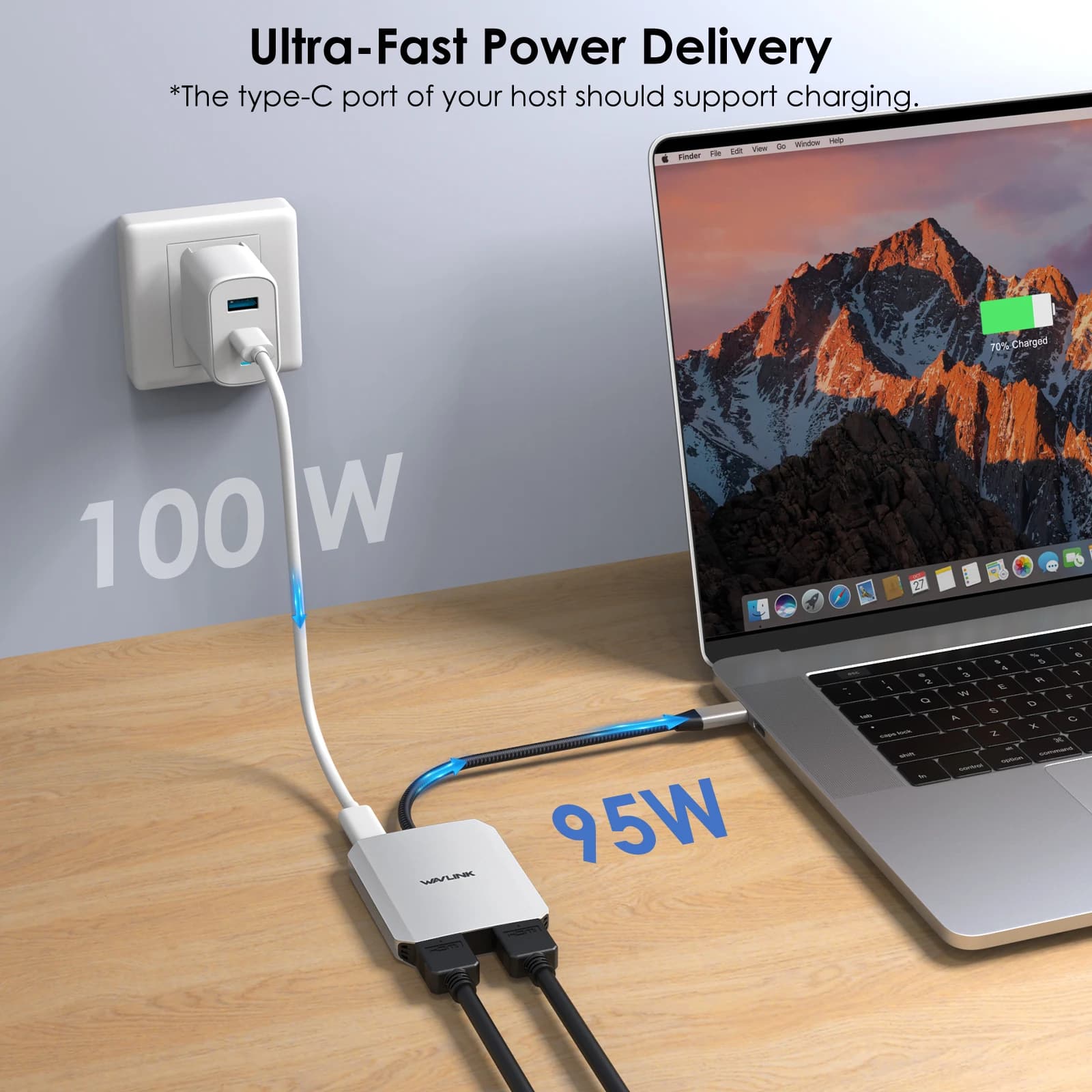 Hub USB C a doppia HDMI 4K 60HZ Docking station di tipo C di espansione a doppio schermo per PC portatile MacBook