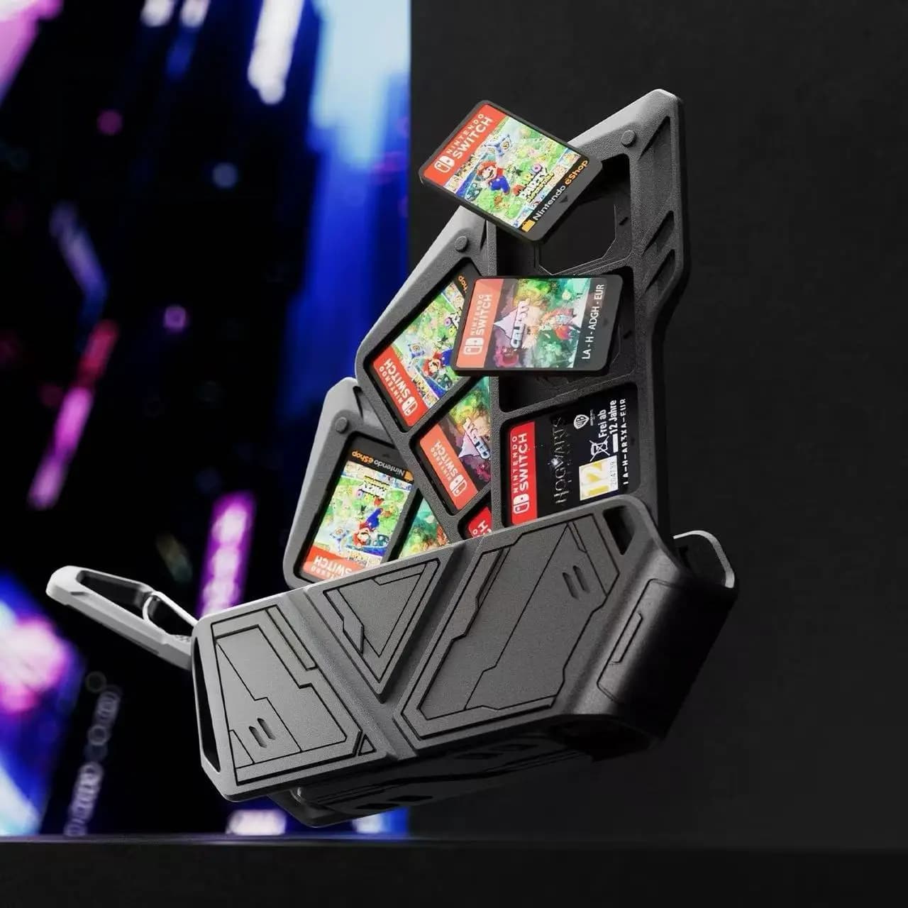 Compatibile con la custodia per carte da gioco Switch2 OLED Lite - Porta carte di memoria traslucido per Switch2