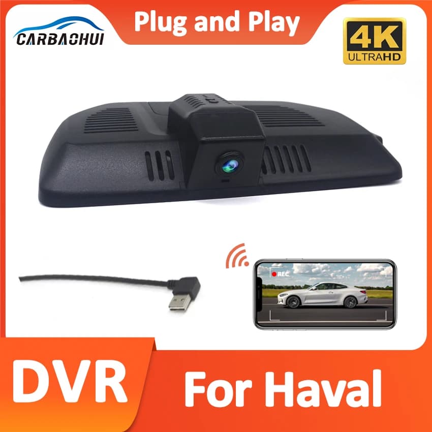 Auto Dvr For Haval Jolion 2021-2023 UHD 4K Dash Cam for Car Camera Recorder Dashcam WIFI Recorder Wireless Accessories