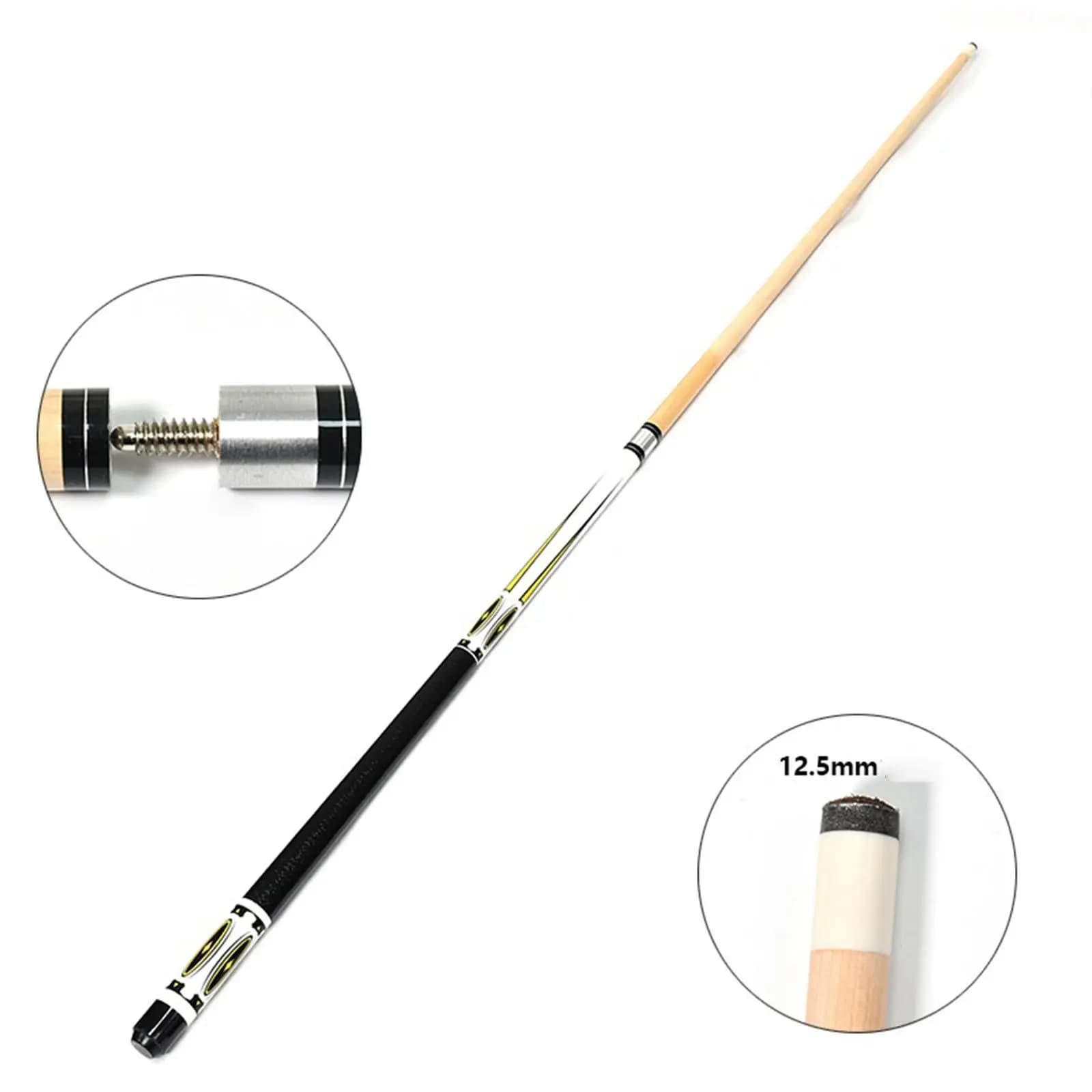 Stecca da Biliardo Professionale in Legno a Due Pezzi con Punta da 12,5mm per Club, Sale Giochi e Accessori Sportivi