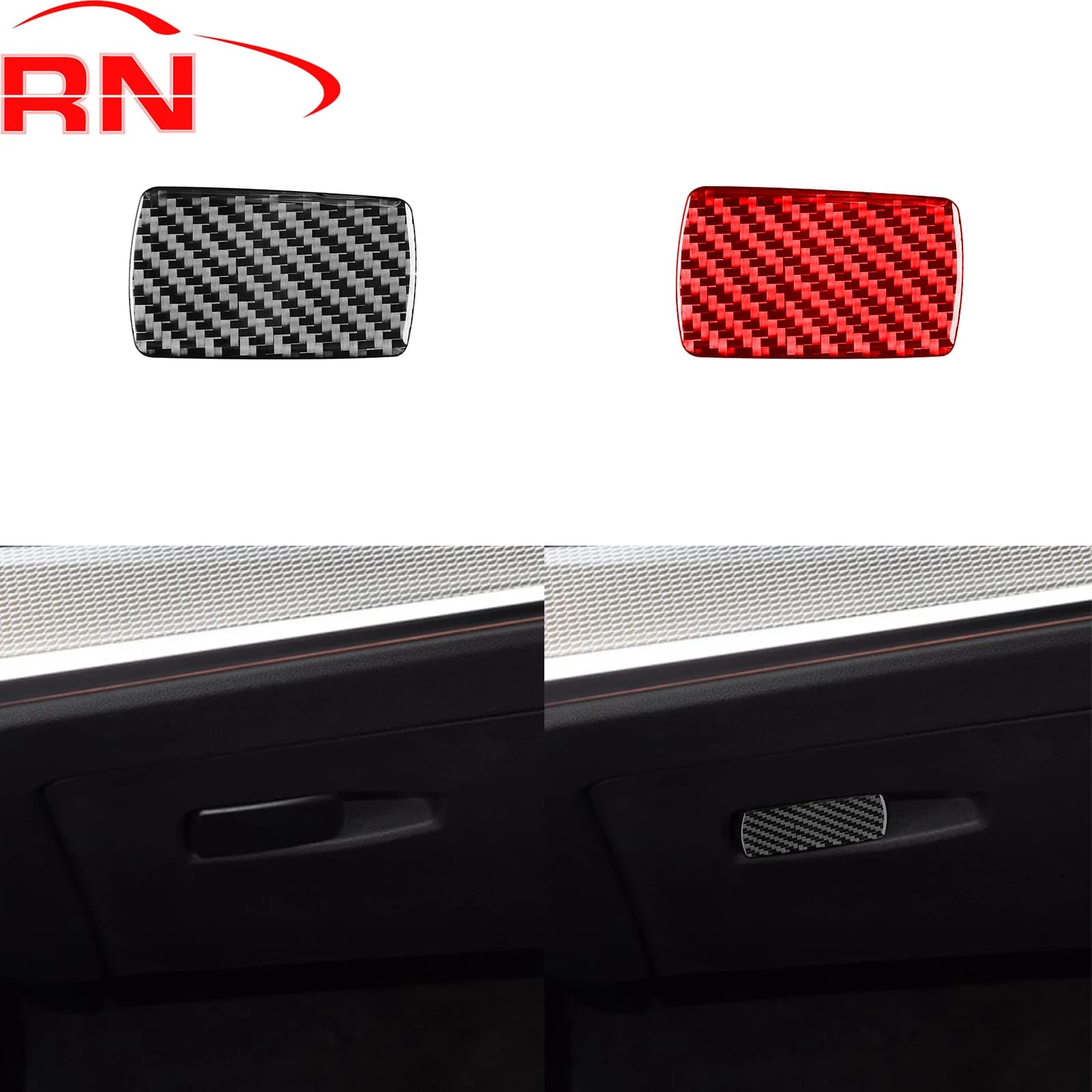 Per BMW Serie 4 M4 2021+ NUOVA Serie 3 G20 G28 325li 330d 335 Refit In Fibra di Carbonio Co-pilota Vano Maniglia Piano Nero adesivo