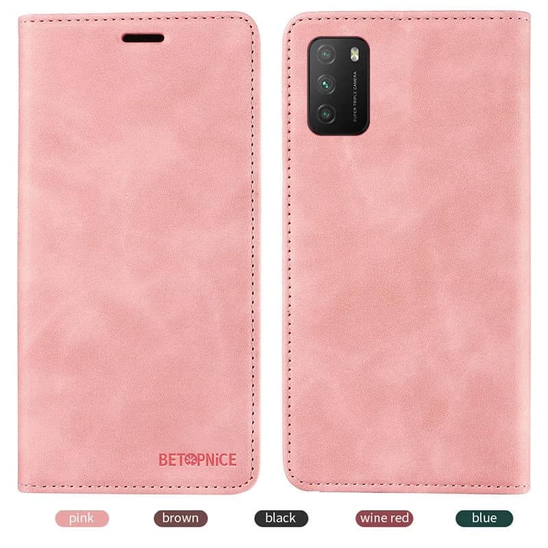 Custodia a Portafoglio Magnetica Capa X3 per Xiaomi Poco M3, Cover in Pelle con Supporto e Slot per Carte per Xiaomi Poco X3 NFC Pro