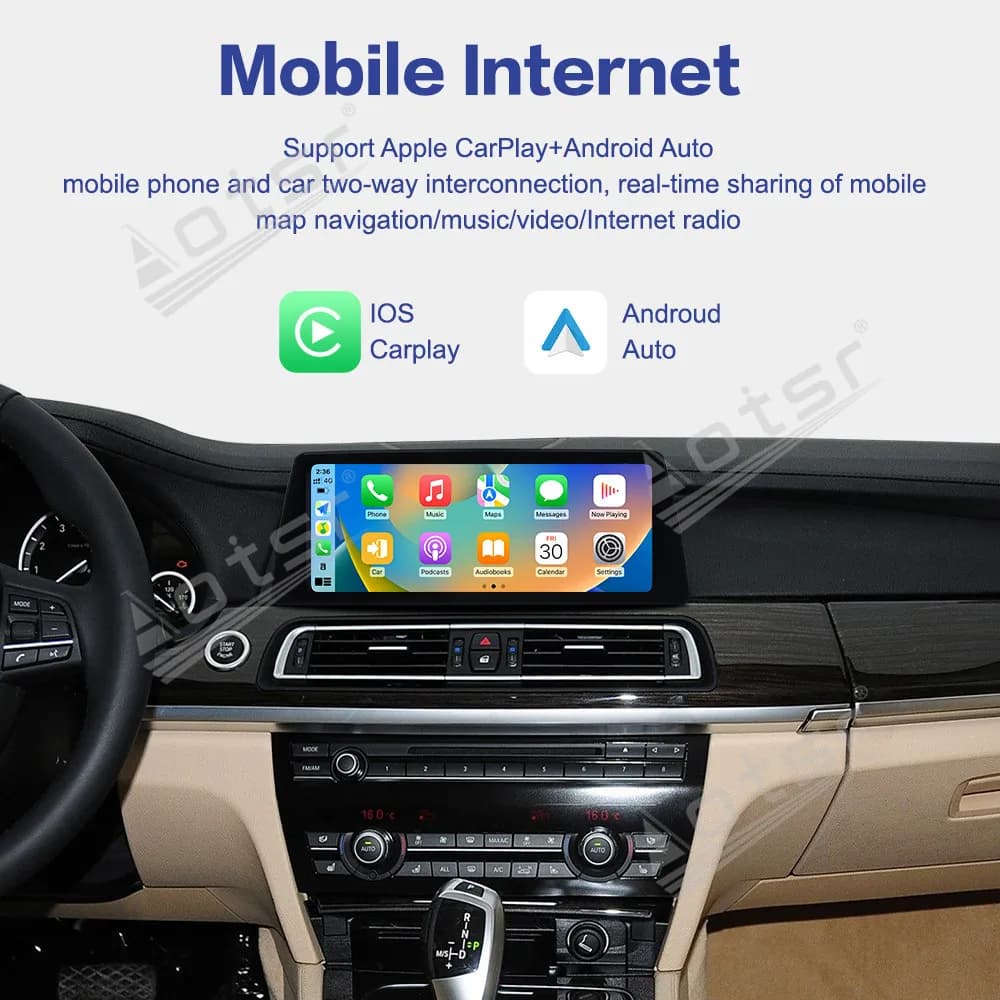 Linux Android Auto Carplay 12.3 Inch For BMW 7 Series 2009~2015 Car Multimedia Automotive GPS Navi Car Radio Stereo Head Unit