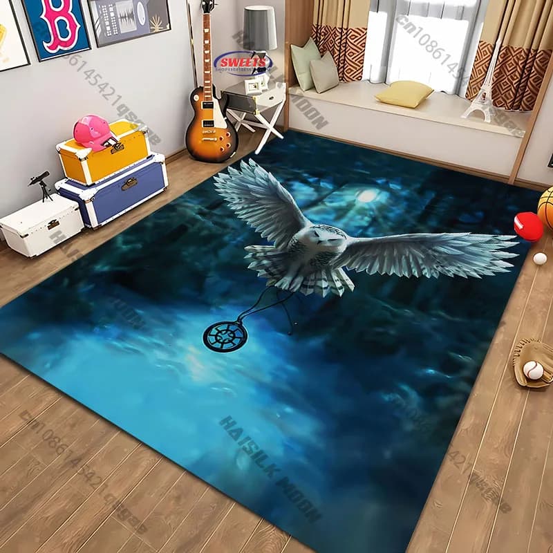 Free shipping! "Majestic Owl Dreamcatcher Rug for Mystical Decor" carpet for home sofa bedroom, gift