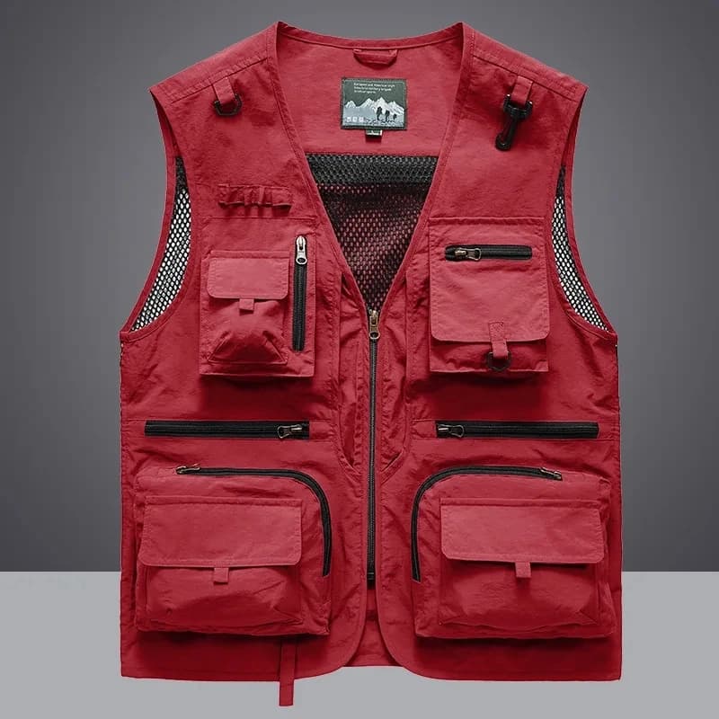 Multipocket Quick Dry Mesh Fishing Vests Men Outdoor Tactical Vest Hiking Hunting Casual Fisherman Vest Solid Sleeveless Coats