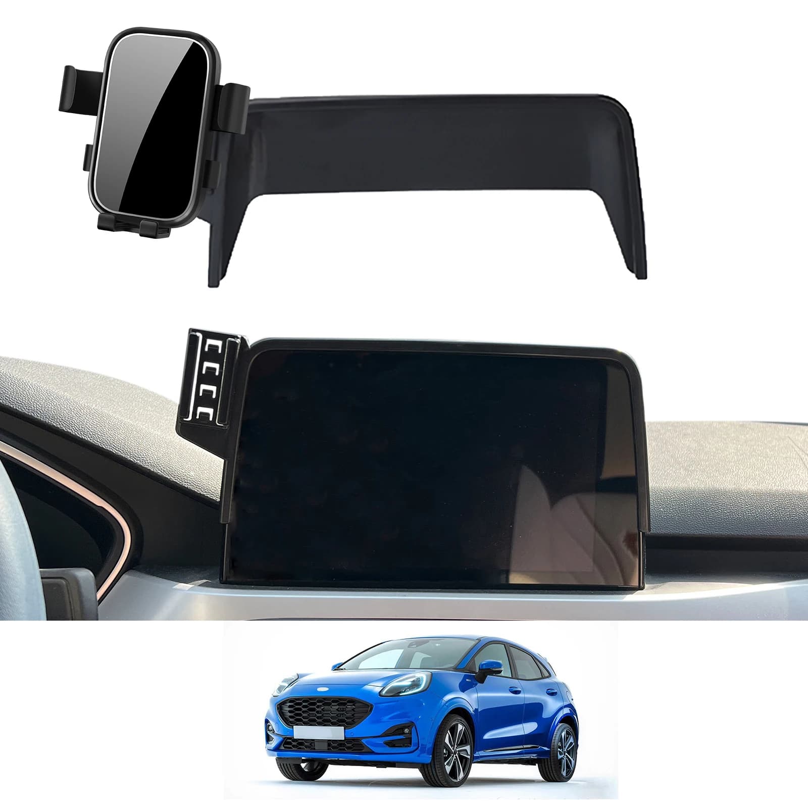 Supporto per telefono cellulare per auto per Ford Puma ST 2019 ~ 2022 Titanio ST-Line X (8 pollici) Staffa GPS Supporto di navigazione Accessori auto