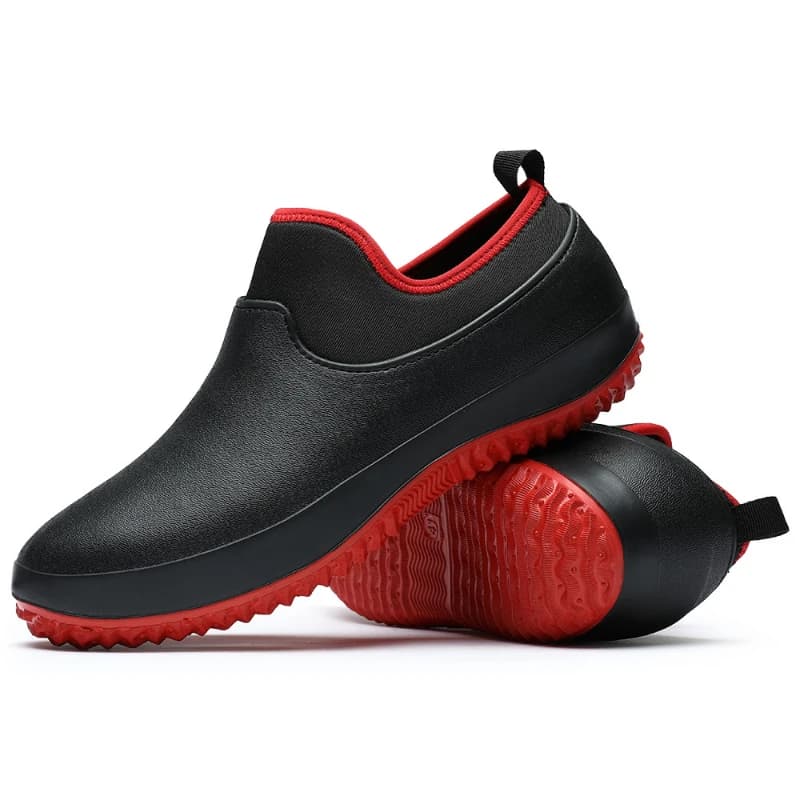 Stivali da pioggia da uomo unisex Scarpe da cuoco impermeabili Scarpe da acqua da uomo antiscivolo Scarpe da pioggia piatte da esterno Scarpe da lavoro da cucina Scarpe da donna Taglie forti49
