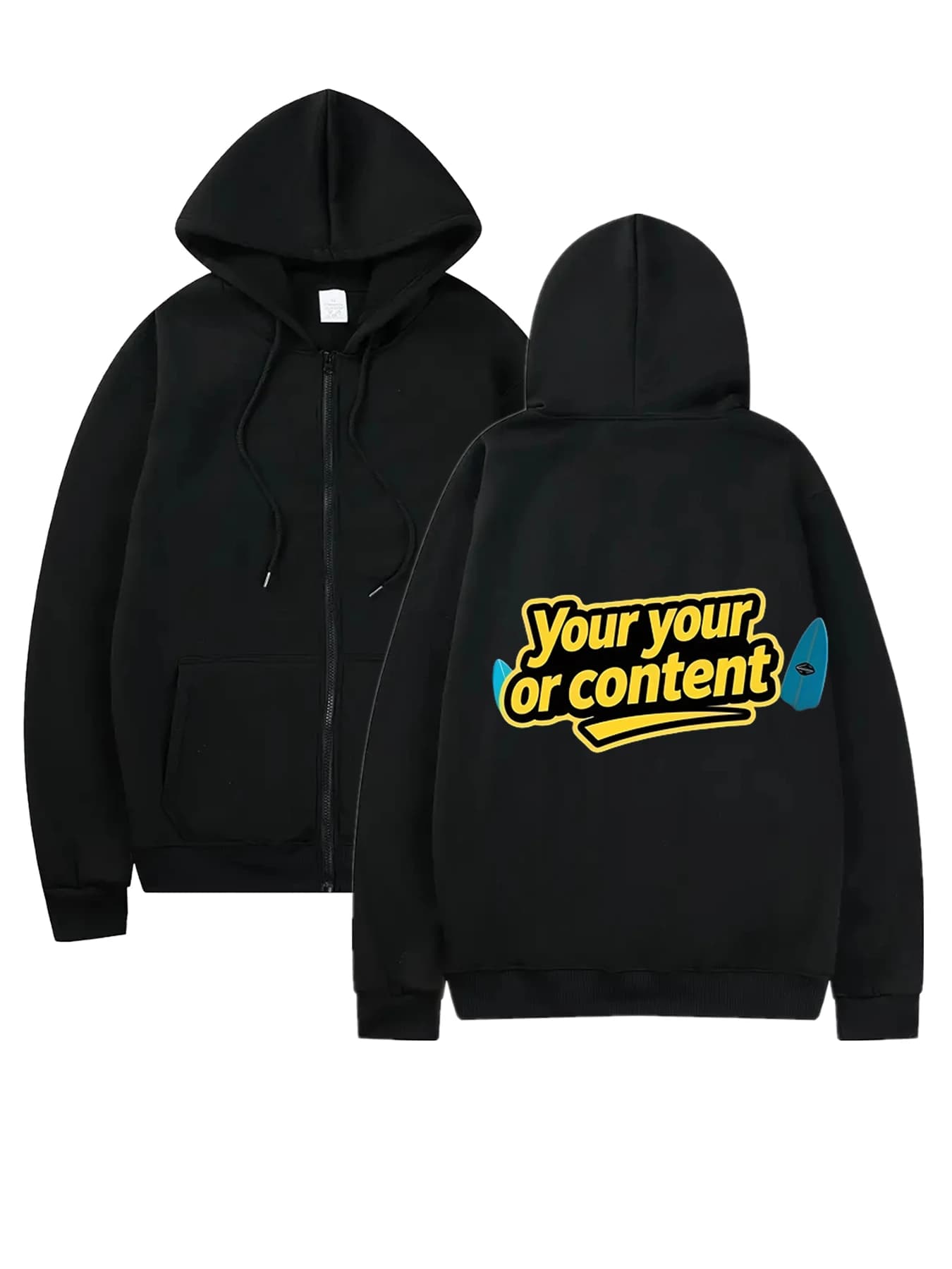 Do it yourself: customize your brand LOGO, new hoodie and zip, casual man, solid color, for autumn and winter.