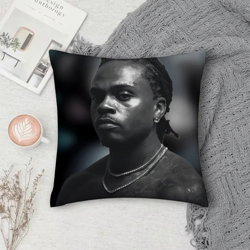 Federa per cuscino quadrata Rapper Gunna The Last Wun con motivo, comoda e adatta per il divano e la stanza