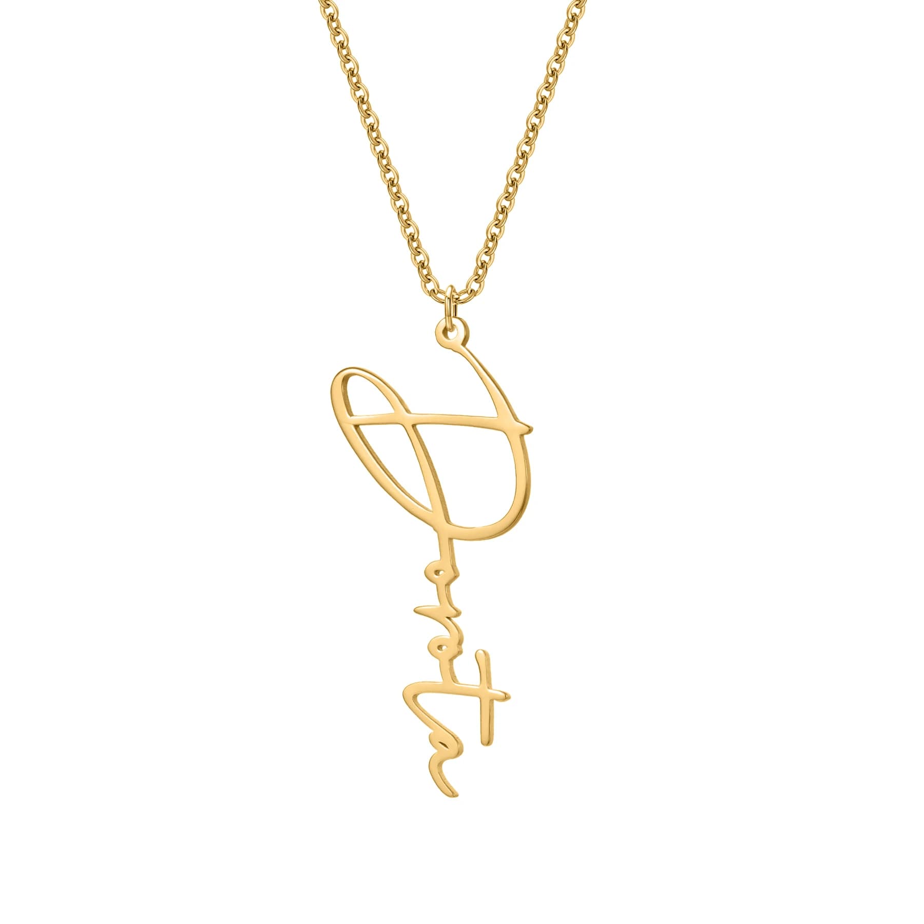 Custom Handwriting Name Necklace Personalized Signature Style Pendant Gold Plated Jewelry Handwritten Name Necklaces Christmas
