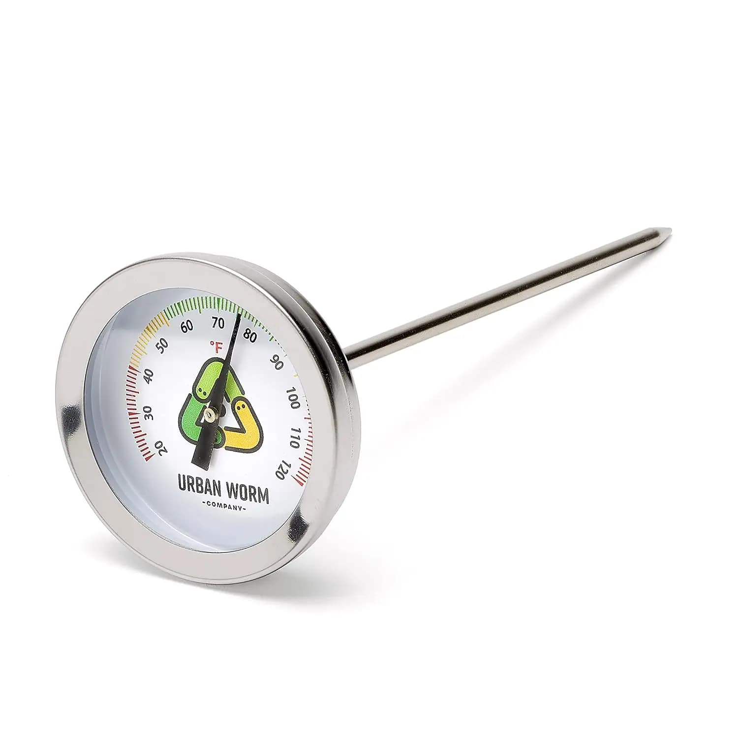 Termometro per Terreno in Acciaio Inox da 5 Pollici - Perfetto per Giardinaggio e Contenitori per Vermei