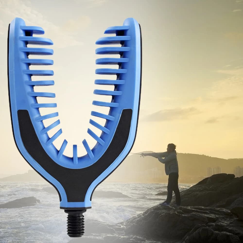 Supporto per Canna da Pesca, Testa di Appoggio per Canna da Carpa con Filettatura M3/8, Supporto per Canna da Pesca a U, Impugnatura per Canna