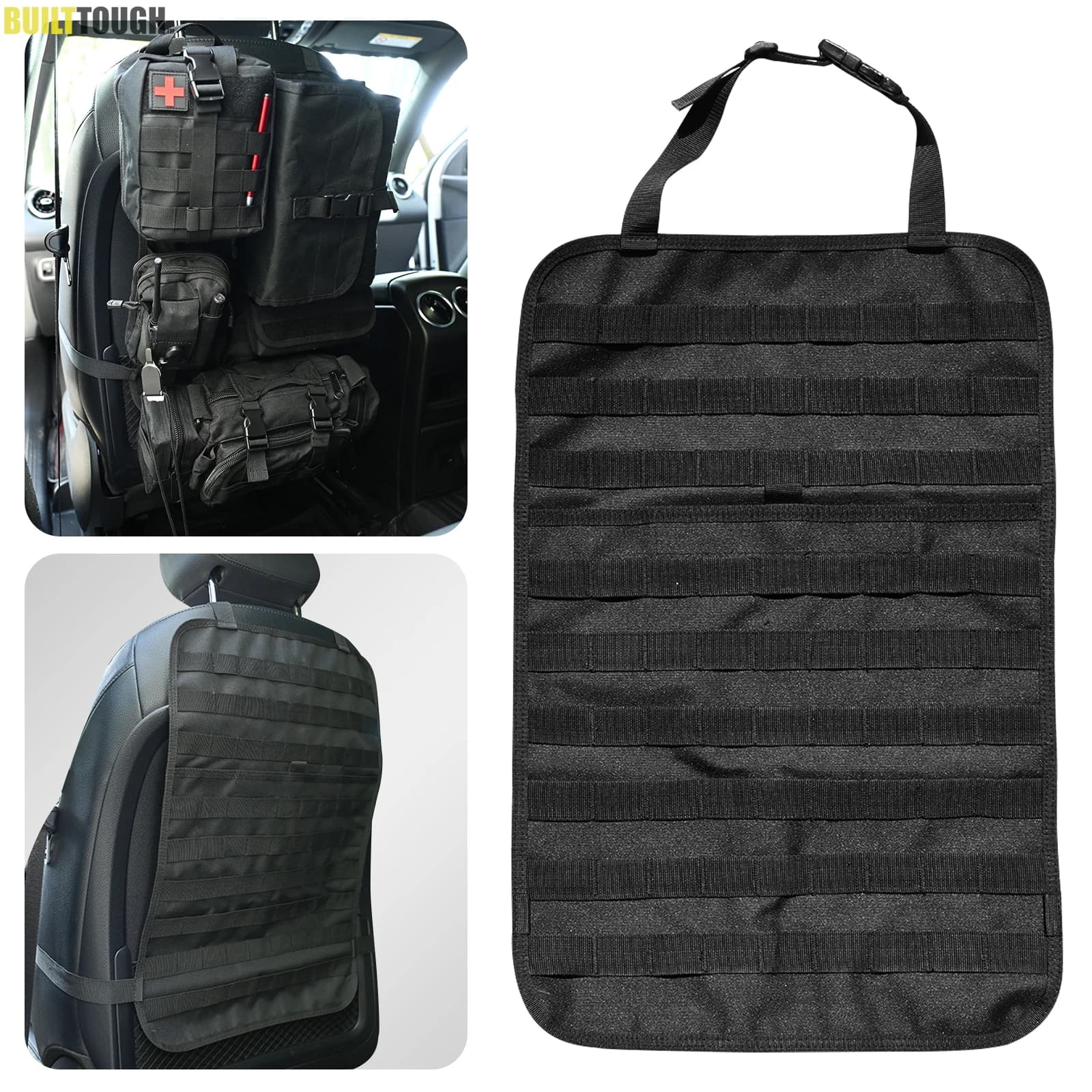 Universal Tactical Car Seat Organizer Molle sedile posteriore accessori Auto borsa portaoggetti pannello di protezione dello schienale del sedile del veicolo militare