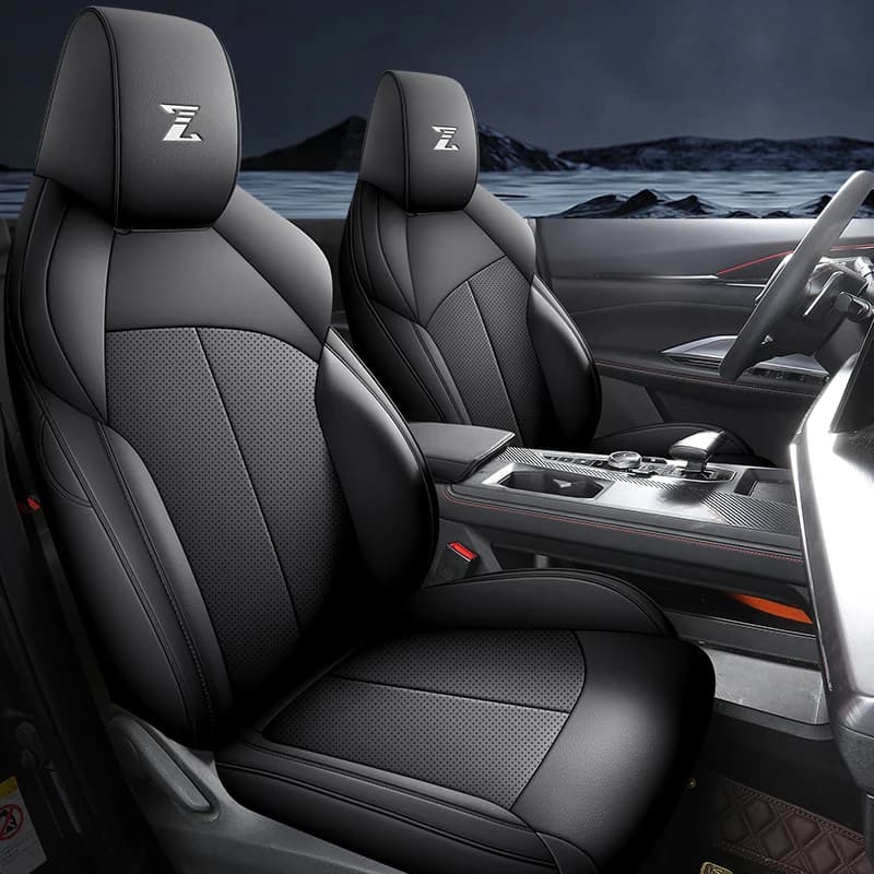 Premium Full Coverage Leather Car Seat Cover Set Four Seasons Anti-Slip Interior Seat Protection Accessories Fit Changan UNI-Z 5