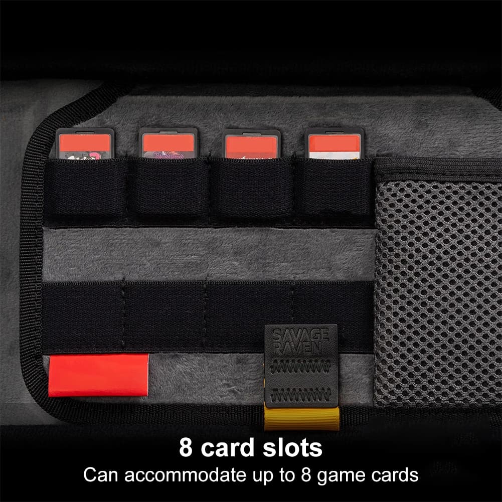 Borsa da viaggio in EVA Custodia per console di gioco portatile antiurto con 8 slot per schede Custodia rigida per console di gioco Switch 2