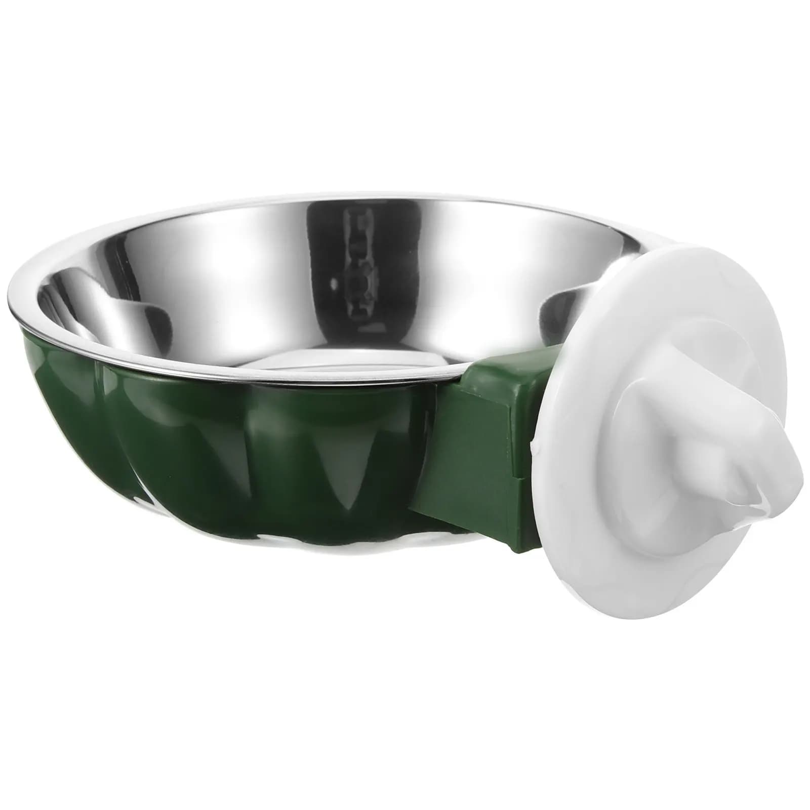 Hanging Pet Bowl Stainless Steel Attached Cage Feeding Bowl Stable Anti-Spill Dog Cat Food Water Feeder Removable Puppy Kitten
