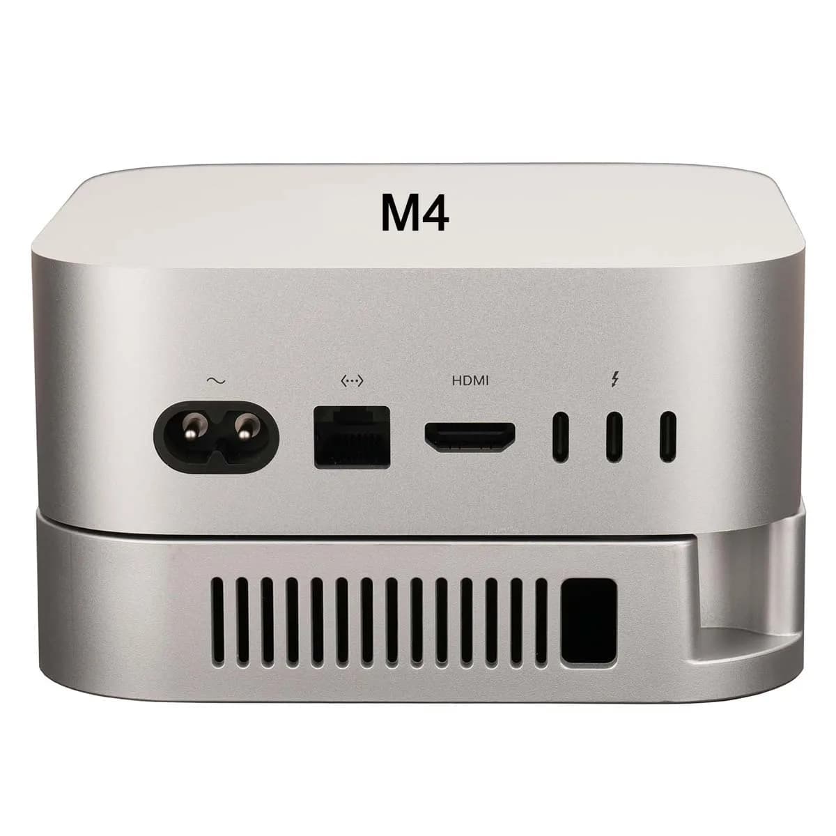 Supporto per Mac Mini M4/M4 Pro, stampaggio a iniezione di precisione, raffreddamento migliorato, compatibile con segnali wireless (modello aggiornato)