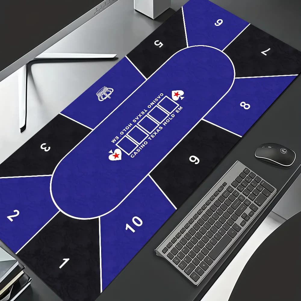 Fantastico tappetino per mouse da poker Texas Hold'em, antiscivolo, ispessito, grande, con bordi cuciti, per gaming, ufficio e studenti